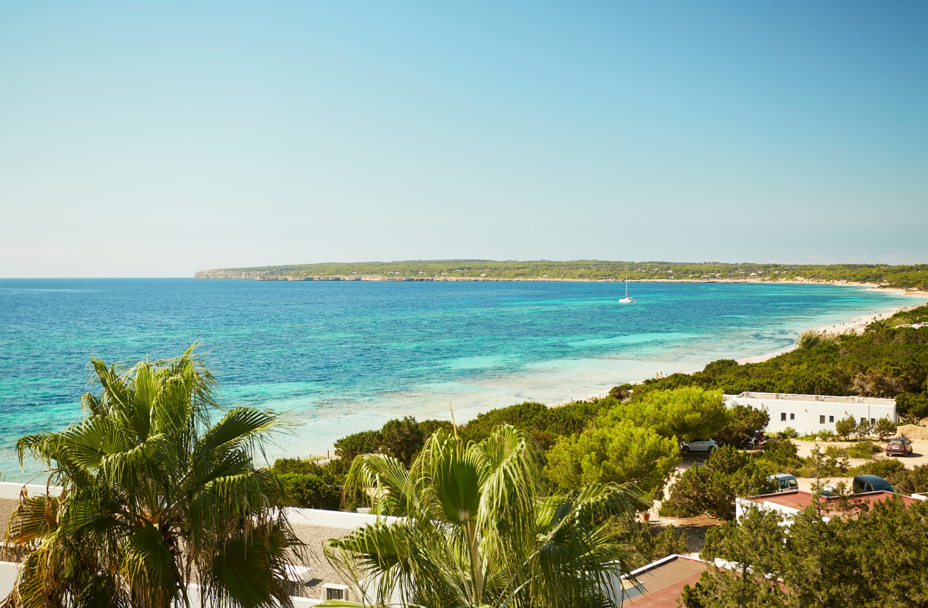 Vista de la costa sur de Formentera